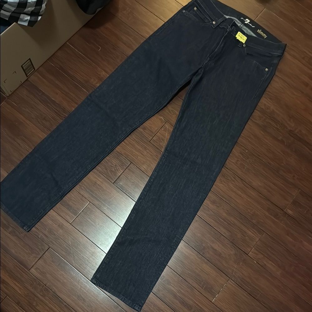 Womens 7 for All Mankind Dark Blue Jeans Skinny Jeans - Size 31 - Never Worn